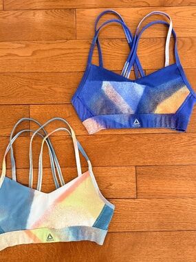Reebok Blue and Multicolor Women’s Strappy Sports Bras (2)